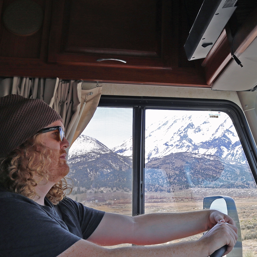 Eastern Sierra Nevada Mountains out the window