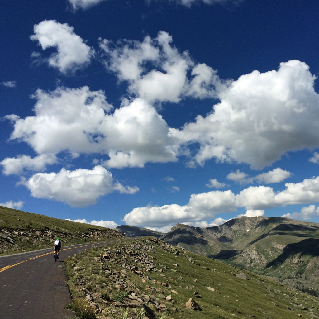 Bicyclist on the Mount Evans Scenic Byway