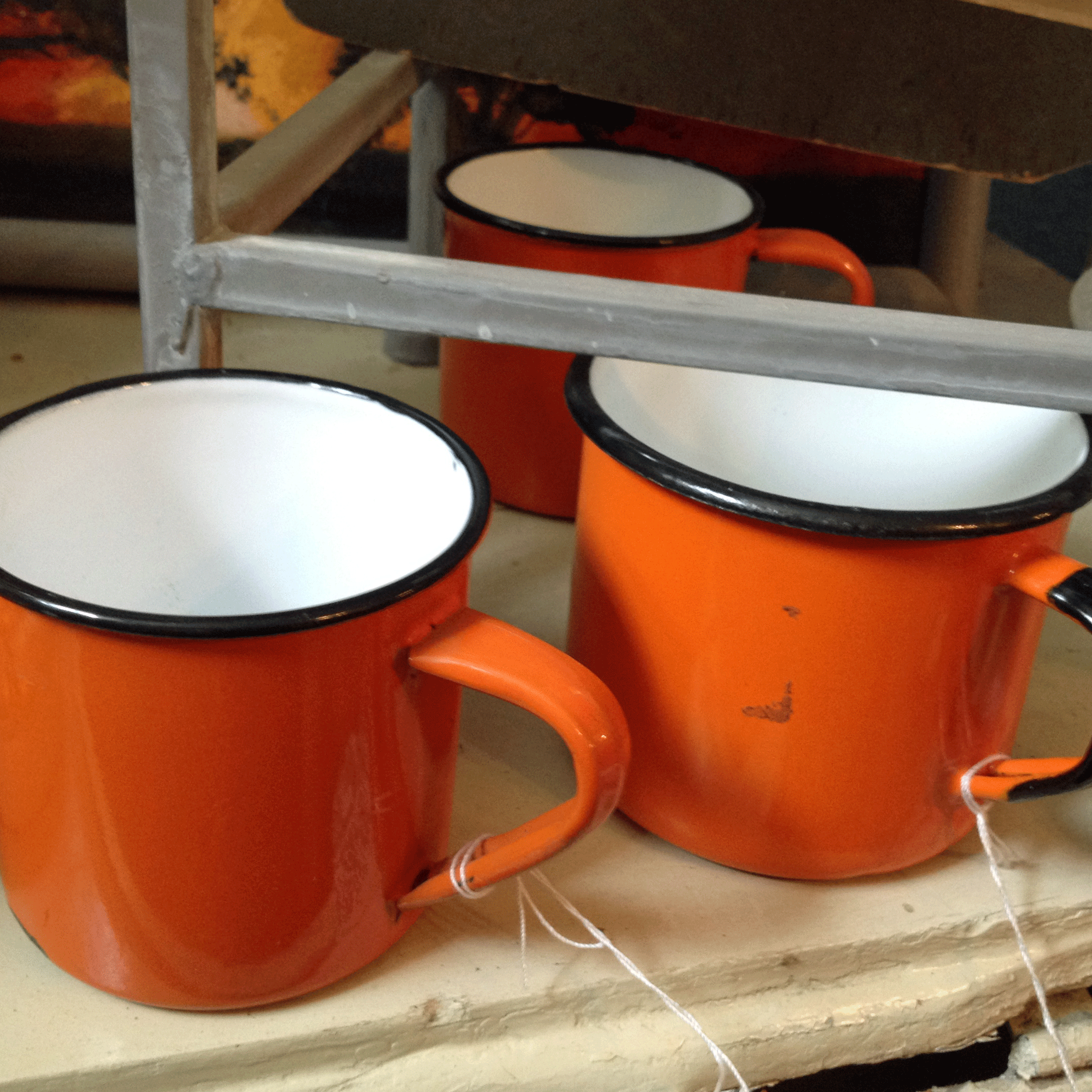 When you venture outside, steaming coffee will be waiting for you by the campfire in one of these metal mugs.