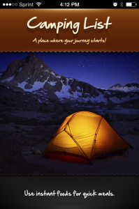 Camping List Pro+ App Screenshot