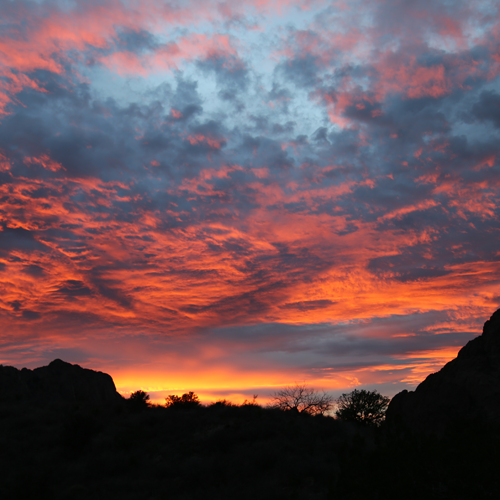 Watching the sun set in Big Bend National Park's Chisos Basin