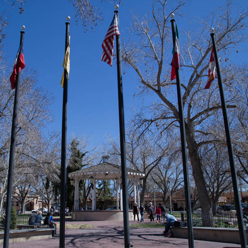 Flags in the Plaza