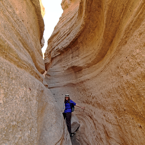 Slot canyon pinch point