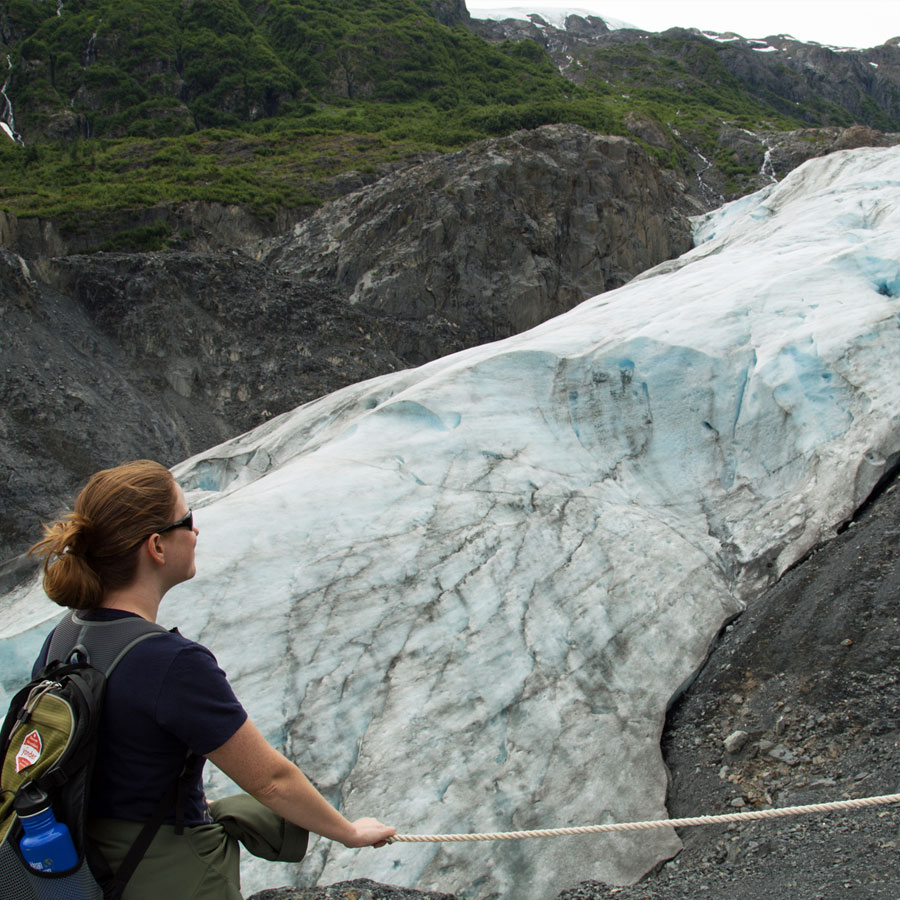 Even at this distance, you can feel the cold air coming off the glacier