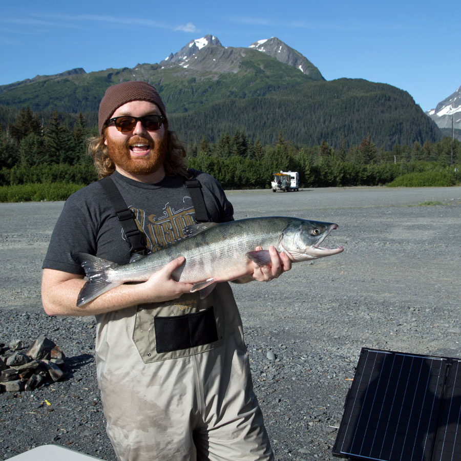Josh's first salmon was a chum