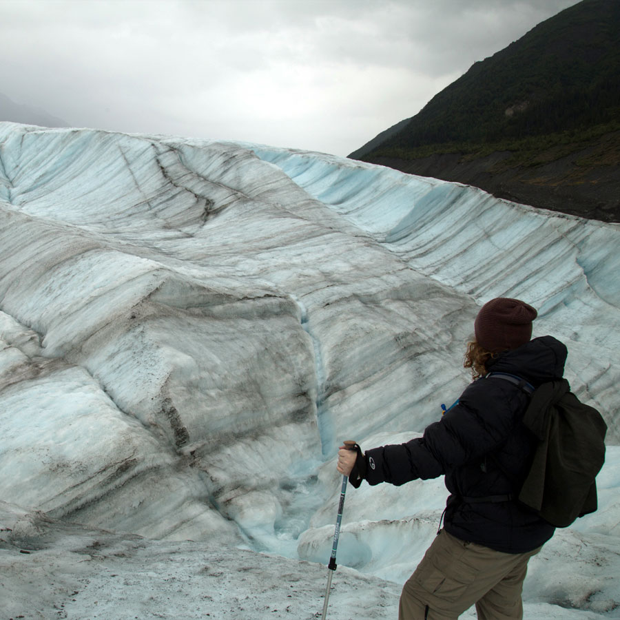 Hiking on a glacier. Also just, like, generally.